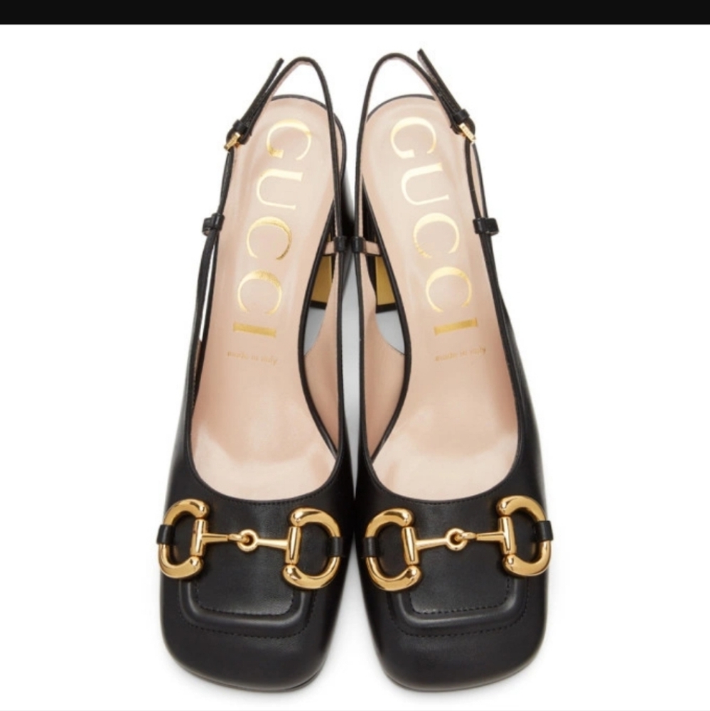 ⭐️EUC⭐️ GUCCI Horsebit Leather Slingback Pumps (Sz 40)